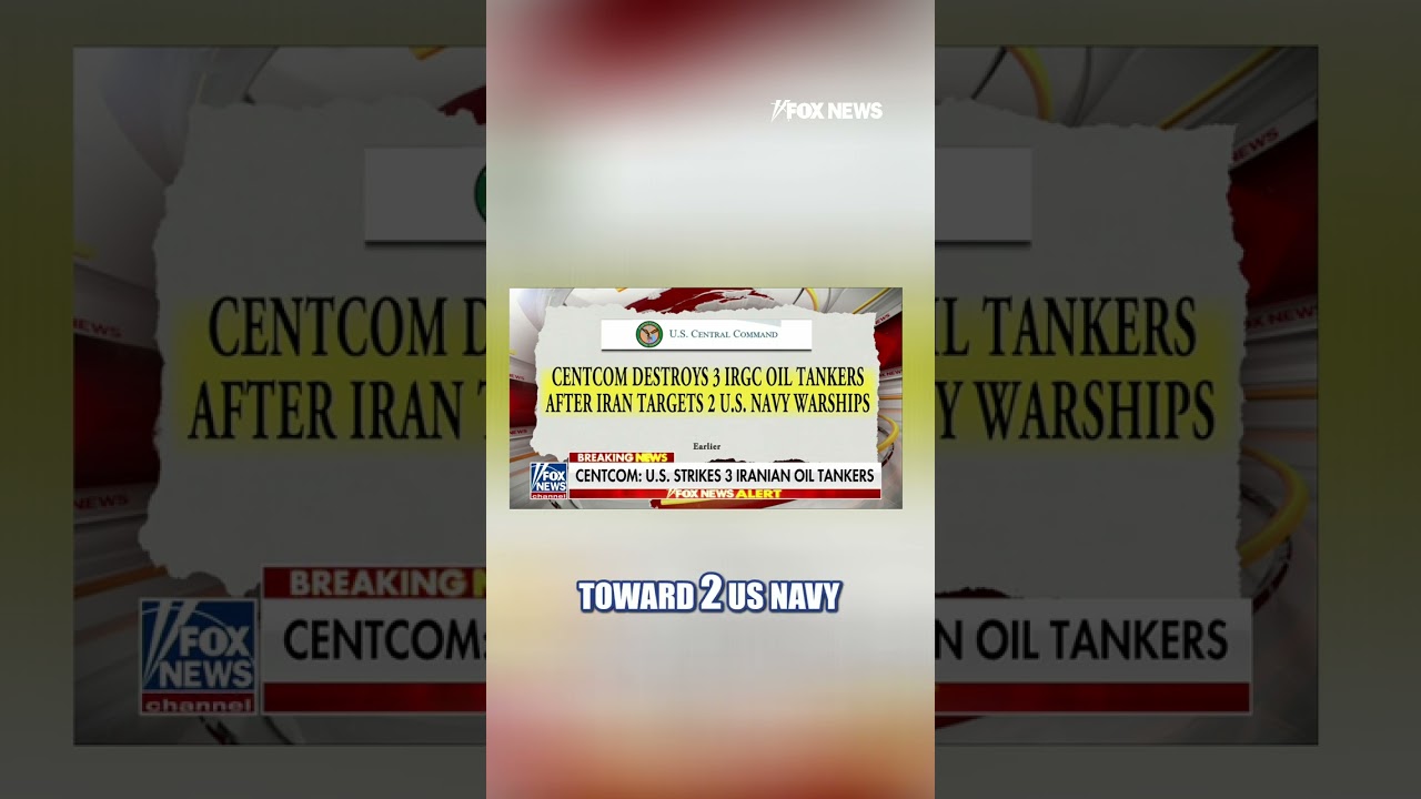 US strikes 3 Iranian oil tankers #shorts
