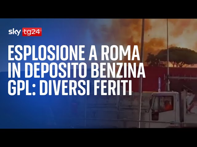 Esplosione a Roma in deposito benzina Gpl: diversi feriti