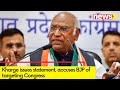 Kharge Issues Statement | Alleges that BJP Targetting Congress | NewsX