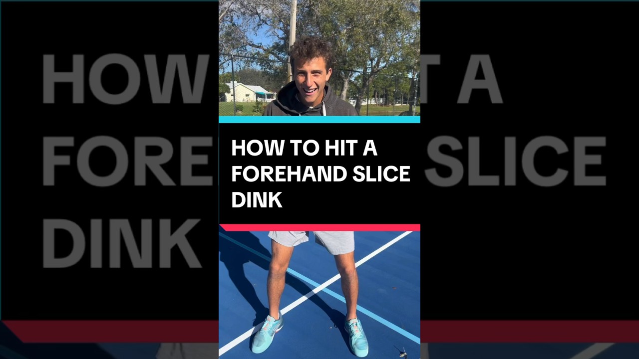 How to hit a forehand slice dink in under 60 seconds! #pickleball #pickleballtips #shorts