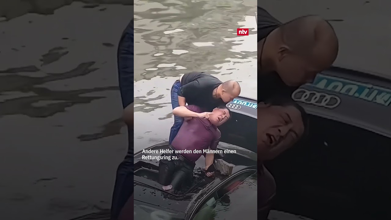Heldenhafte Rettungsaktion in China: Mann aus sinkendem Auto befreit | ntv
