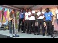 Grand welcome for WI at Perth; Gayle Sings & Dances On Stage