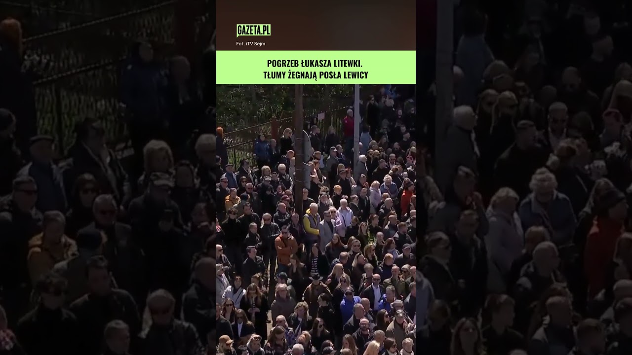 Pogrzeb Łukasza Litewki. Tłumy żegnają posła Lewicy #shorts