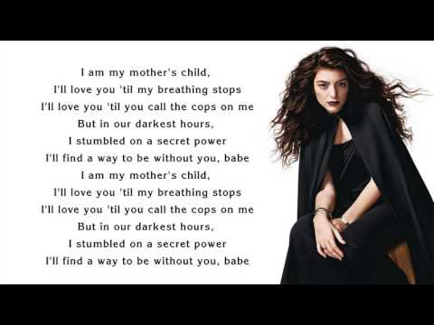 Lorde - Writer In The Dark (lyrics)