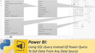 Power BI: Using SQL Query Instead Of Power Query To Get Data From Any Data Source