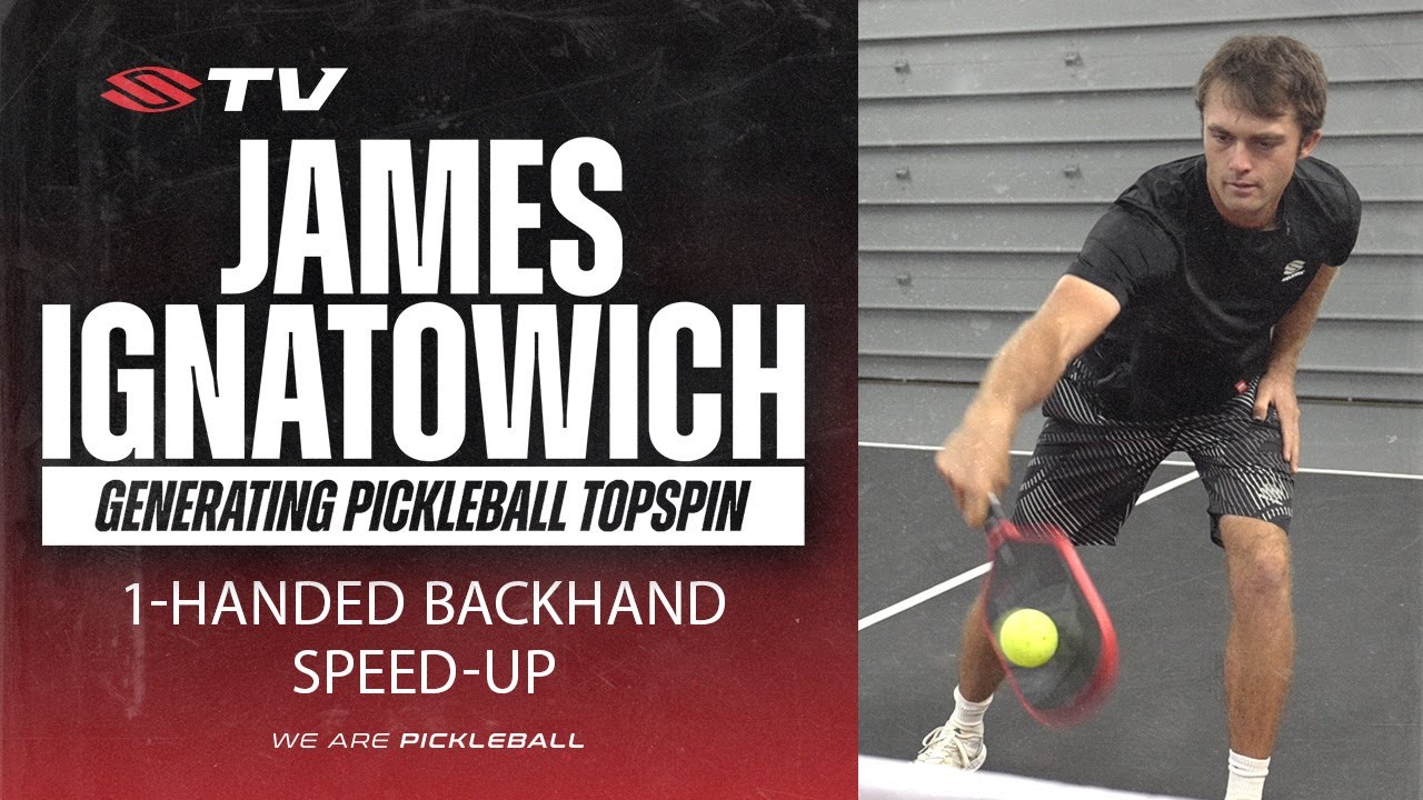 Generate Topsin with the Pickleball 1-Handed Backhand Speed-Up Off the Bounce