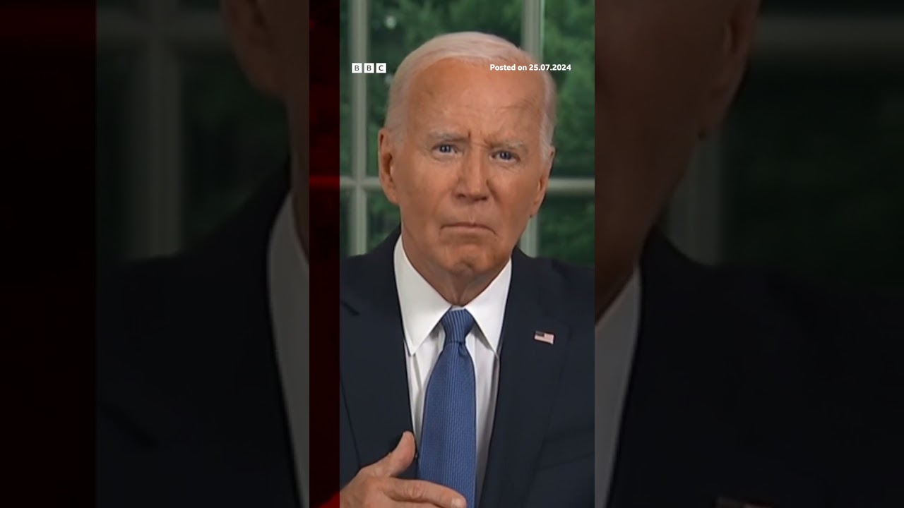 Joe Biden explains his decision to step aside as the Democratic presidential candidate. #BBCNews