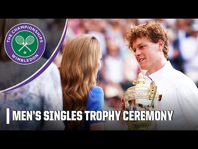 Kate Middleton presents Men's Singles trophies to Jannik Sinner & Carlos Alcaraz 🏆 | 2025 Wimbledon