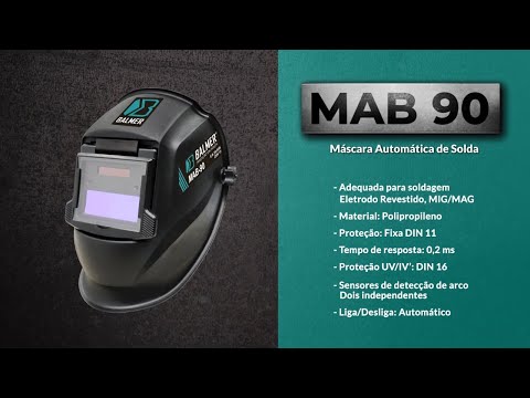 Máscara Automática de Solda MAB 90 Fixa DIN 11 90x35mm Balmer - Vídeo explicativo