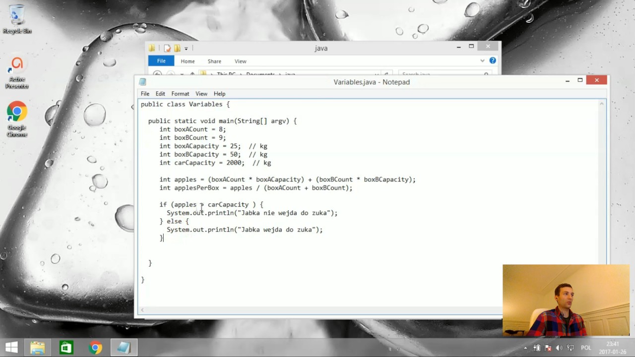 Podstawy Javy [3] - Zmienne, Instrukcje warunkowe, operacje matematyczne