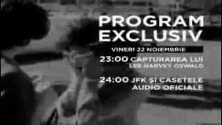 SÂMBĂTĂ, 23 NOIEMBRIE, ÎNCEPÂND DE LA ORA 11.00

Discovery Channel comemorează 50 de ani de la asasinarea președintelui Statele Unite ale Americii John F. Kennedy, difuzând 4 programe speciale despre 