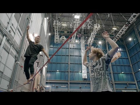 Learning to Slackline | Cirque Du Soleil- VOLTA