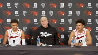 Oregon State Men's Basketball Post Game vs. Gonzaga: Tinkle, Lake II, Rataj (January 16, 2025)