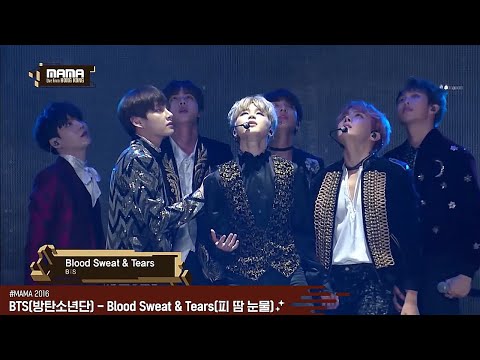 BTS (방탄소년단) Blood Sweat & Tears live MAMA 2016 [ENG SUB] [Full HD]