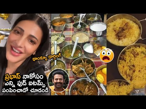 Prabhas treats Shruti Haasan with delicious food, see the menu Prabhas treats Shruti Haasan with delicious food, see the menu