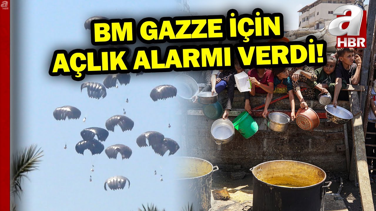 İspanya'dan Gazze'ye gıda Yardımı! 5500 Gıda Paketi Paraşütle İndirildi! | A Haber