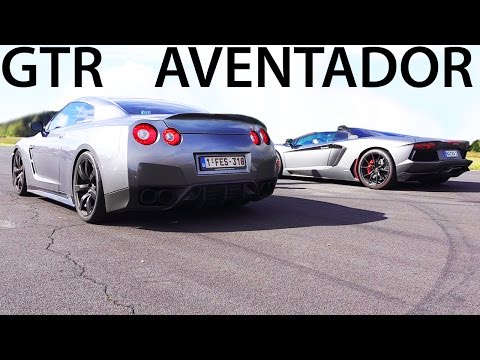 Nissan gtr vs lamborghini aventador drag race #8