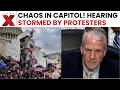 Chaos At US Capitol! Anti-War Protesters Storm Hearing, Security Rushes In Suddenly | NewsX