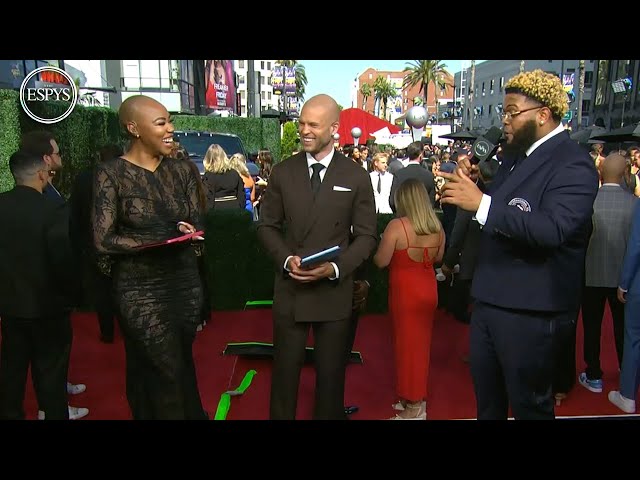 Jon Jones, Druski & Ilona Maher LIVE from the red carpet | 2025 ESPYS Red Carpet Show