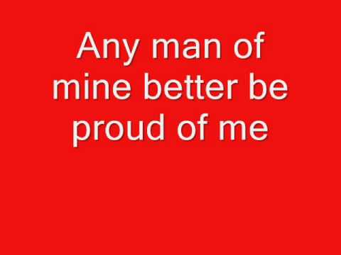 Any Man of Mine with lyrics