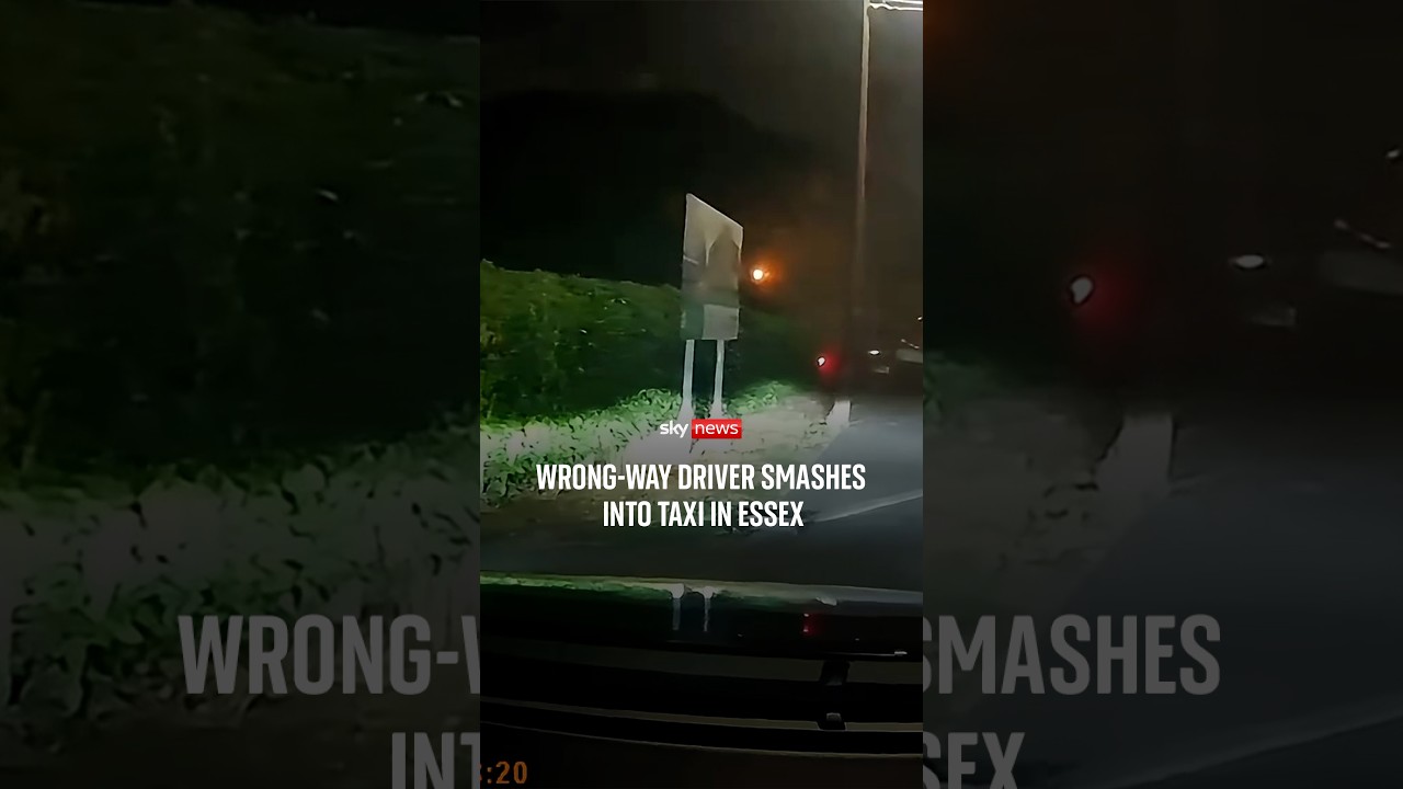 Wrong-way driver smashes into taxi in Essex