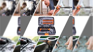 Pratinjau video produk AOTUO Set Kunci Ratchet Screwdriver Household Repair Tools 38in1 - 2880A