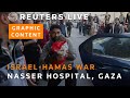 GRAPHIC WARNING: LIVE - View of Nasser Hospital in Khan Younis