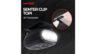 Pratinjau video produk TaffLED Senter Clip Topi 90 Degree Rotatable 3 LED COB - 3325
