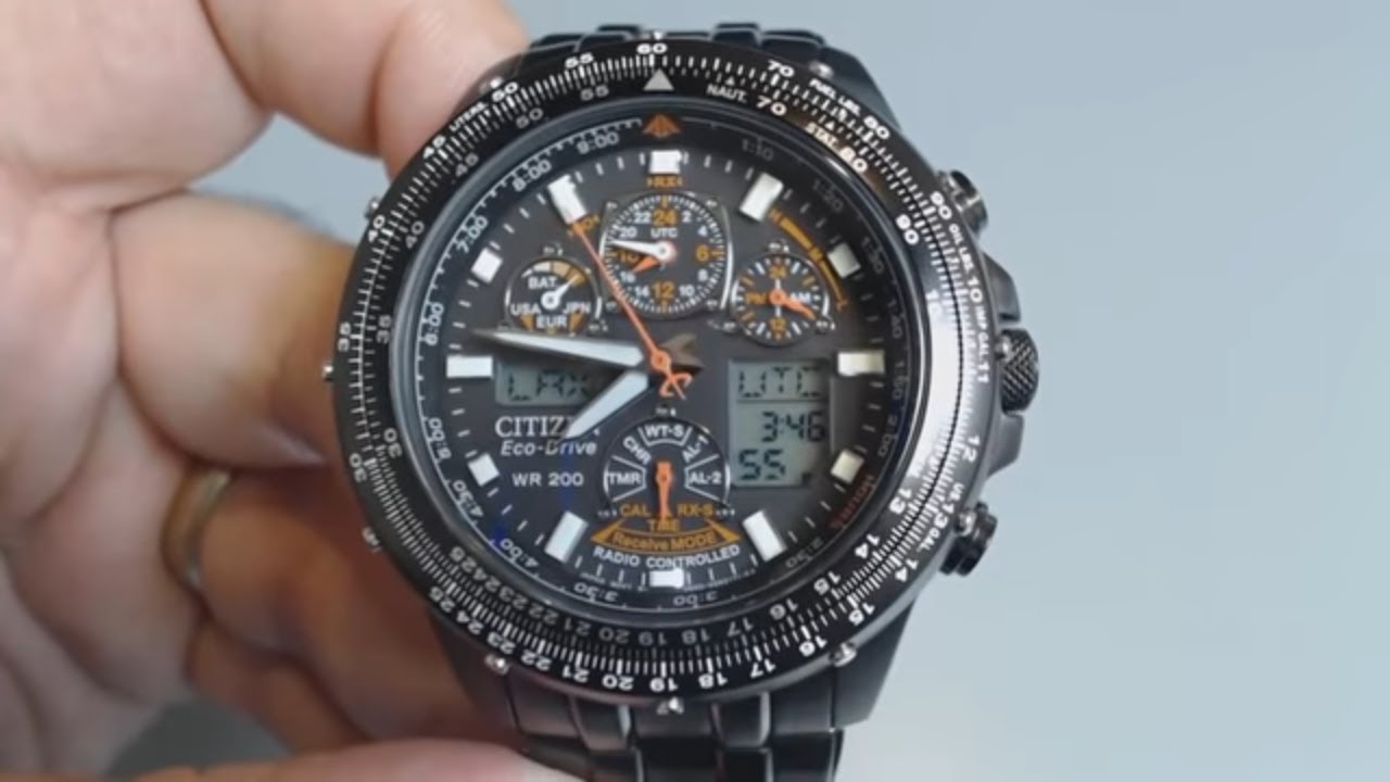 Men s Citizen Skyhawk A T Atomic Eco Drive Watch JY0005 50E YouTube