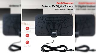 Pratinjau video produk Taffware Antena TV Digital Indoor DVB-T2 25dB Spider Jack Male Plug - TFL-D139