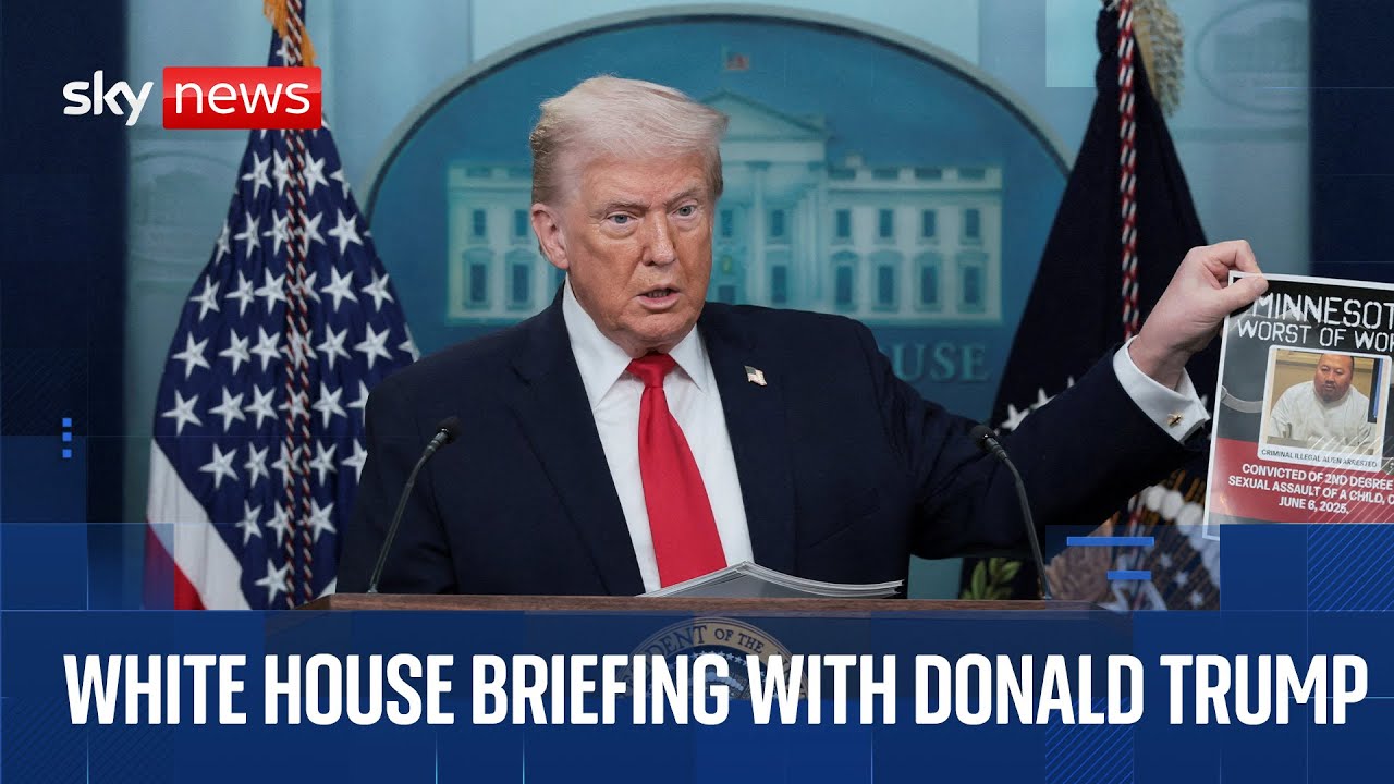 Donald Trump's press secretary Karoline Leavitt holds White House briefing