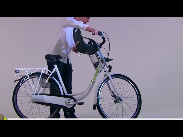Qibbel フロント 自転車 チャイルドシート ポルカ ドット ブラック