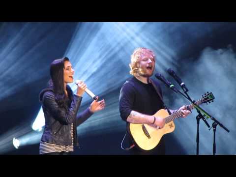 Christina Perri and Ed Sheeran singing