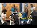 Keerthy Suresh and DSP having fun during music composition for a song