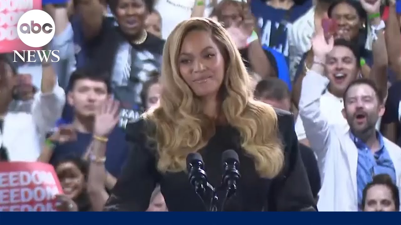 Beyoncé introduces Kamala Harris at Houston rally