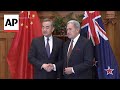 China FM holds talks with senior officials in New Zealand at start of diplomatic tour