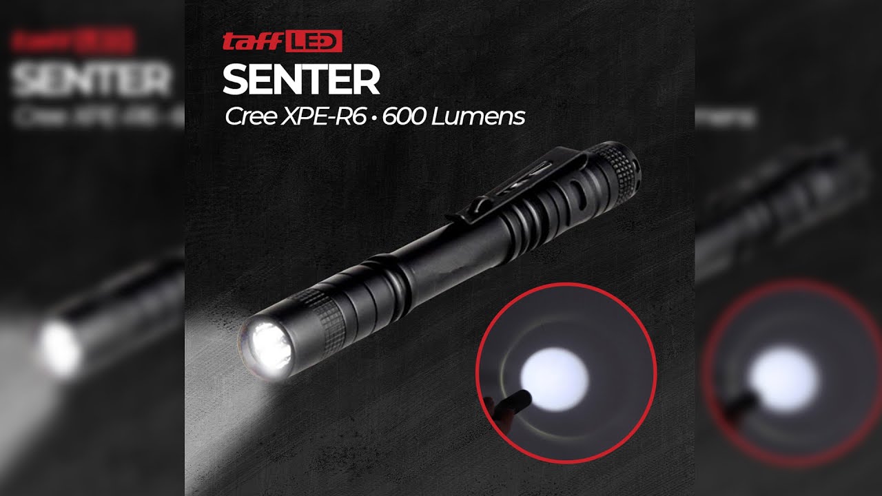 Pratinjau video produk TaffLED Senter Flashlight Cree XPE-R3 600 Lumens - SE-A02