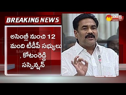 Kotamreddy Sridhar Reddy and 12 TDP Members Suspended from AP Assembly