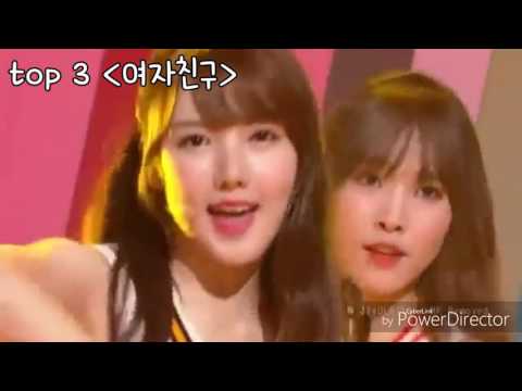 mr제거로 보는 걸그룹 순위 top 5