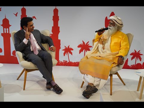 Spiritual leader Sadhguru in conversation KTR at World Economic Forum in Davos