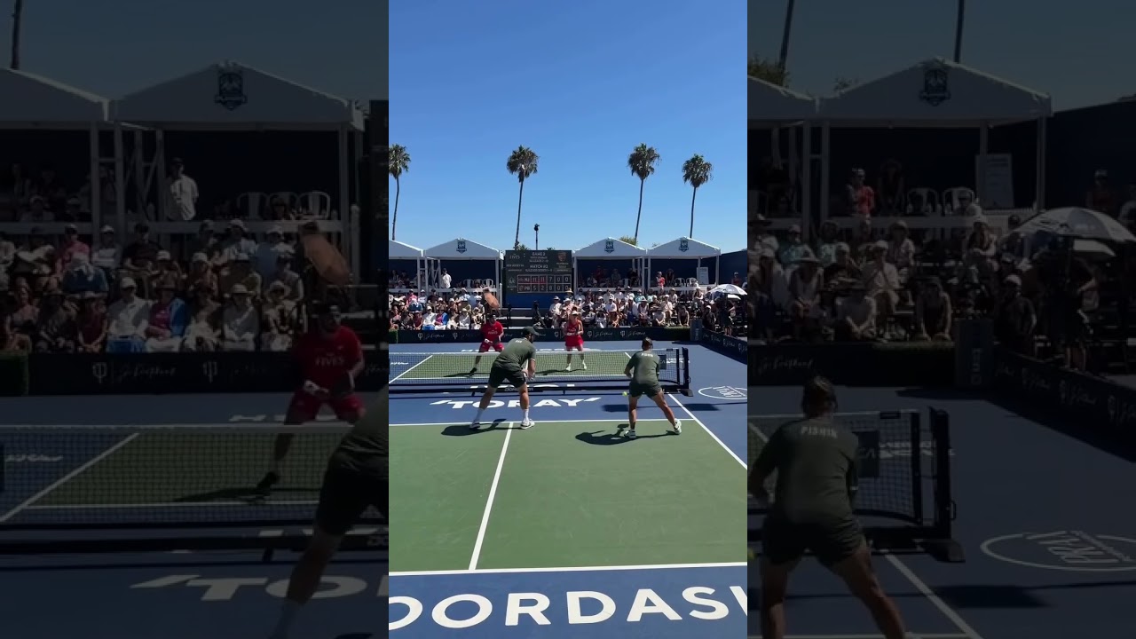 A backhand dink WINNER 😱......🎥:@MajorLeaguePickleball ..#pickleball #franklinpickleball