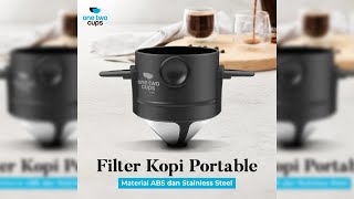 Pratinjau video produk One Two Cups Filter Penyaring Kopi Portable Cone Coffee Dripper - F-401