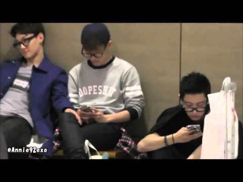 130415 3 EXO Baekhyun Chanyeol Chen @ incheon airport 엑소 인천공항 仁川空港