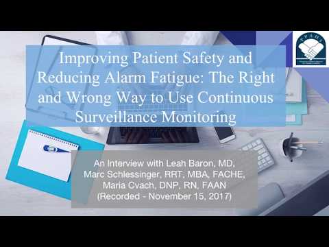 In this podcast on improving patient safety and reducing alarm fatigue, the panelists discuss the right and wrong way to use continuous surveillance monitoring. The panel of experts consists of Leah Baron, MD (Chief, Department of Anesthesiology, Virtua Memorial Hospital), Marc Schlessinger, RRT, MBA, FACHE (Senior Associate, ECRI Institute's Applied Solutions Group), and Maria Cvach, DNP, RN, FAAN (Director of Policy Management and Integration, Johns Hopkins Health System). In this podcast on improving patient safety and reducing alarm fatigue, the panelists discuss the right and wrong way to use continuous surveillance monitoring. The panel of experts consists of Leah Baron, MD (Chief, Department of Anesthesiology, Virtua Memorial Hospital), Marc Schlessinger, RRT, MBA, FACHE (Senior Associate, ECRI Institute's Applied Solutions Group), and Maria Cvach, DNP, RN, FAAN (Director of Policy Management and Integration, Johns Hopkins Health System).