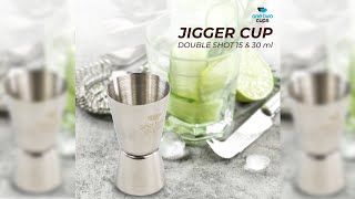 Pratinjau video produk One Two Cups Gelas Ukur Bartender Jigger Double Shot 15ml and 30ml - LE2