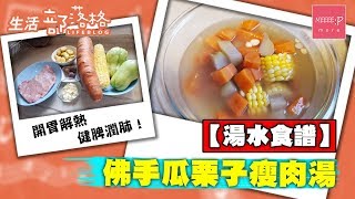 【湯水食譜】佛手瓜栗子瘦肉湯 開胃解熱 健脾潤肺！ 