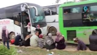 لحضة تفجير الفوعه و كفريا 2017/4/15 الصفحة الرسمية لأبناء عشائر ...