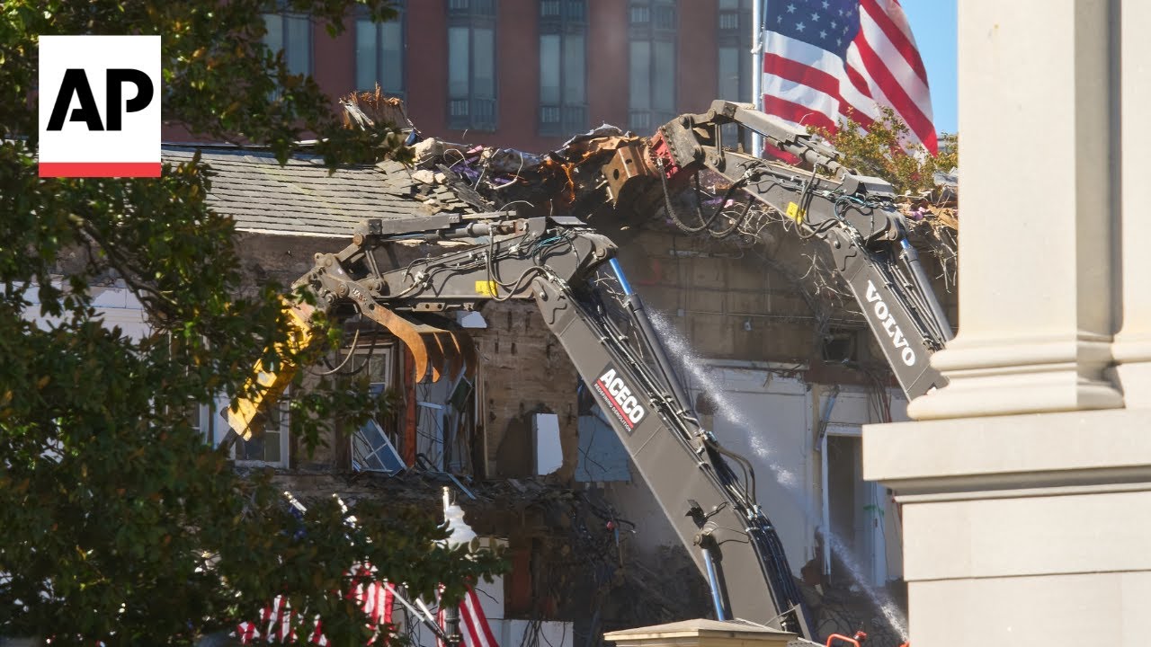 Part of White House East Wing is being demolished for Trump's ballroom