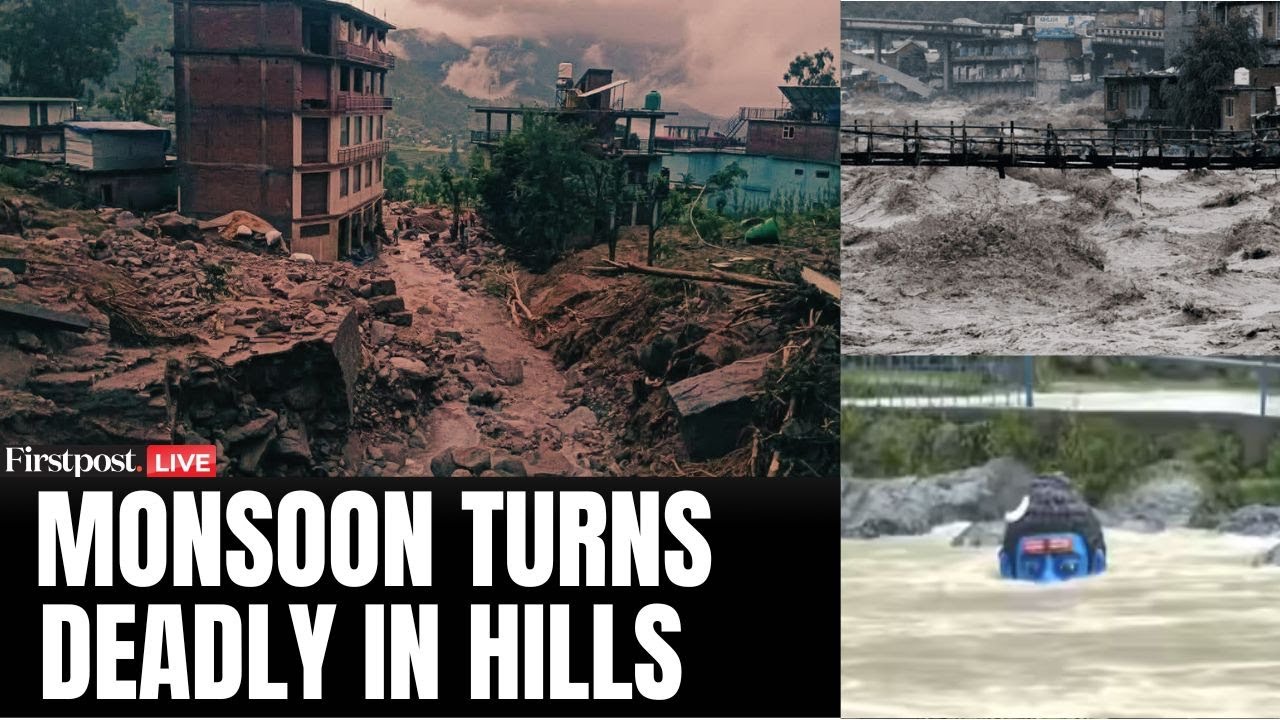 LIVE: Flash Floods & Cloudbursts Wreak Havoc in Himachal, Uttarakhand Amid Heavy Monsoon Rains