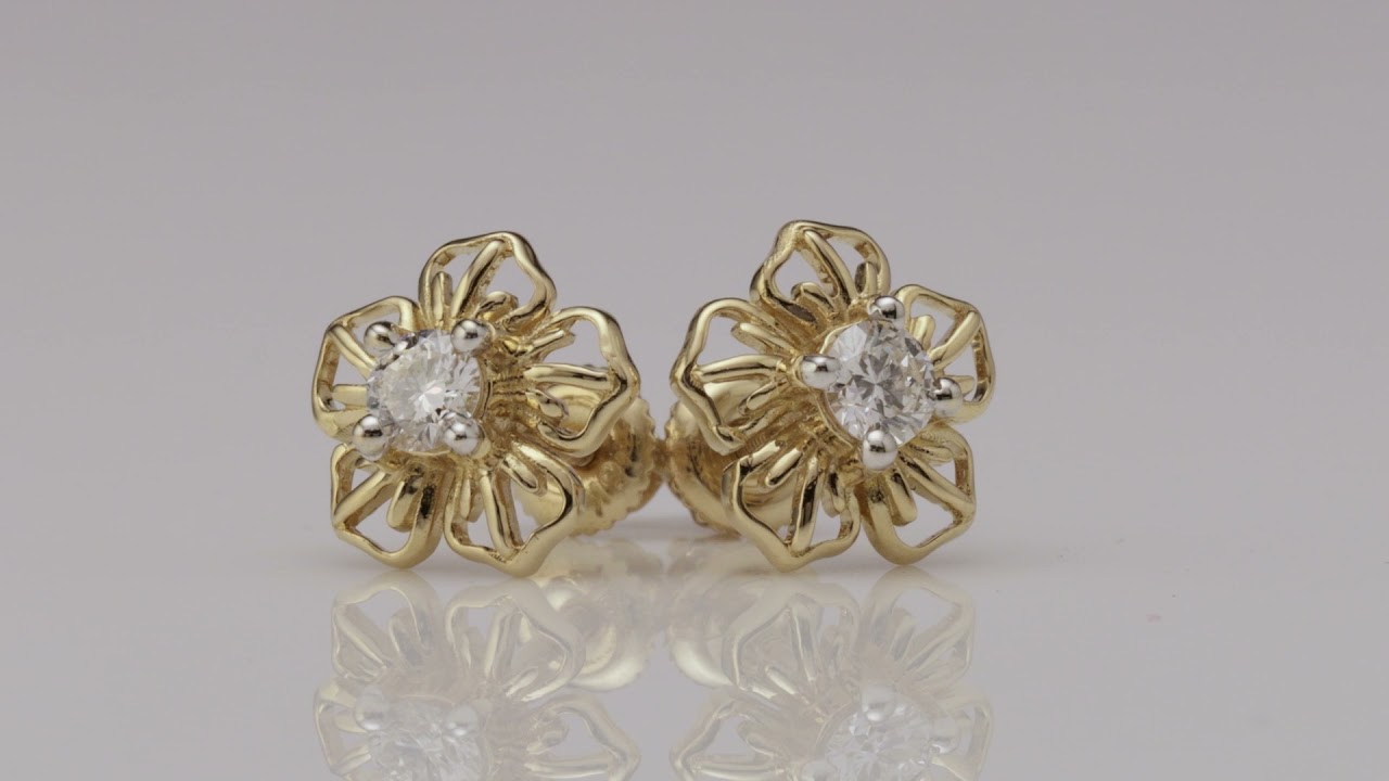 Blossom Diamond Baby Earrings